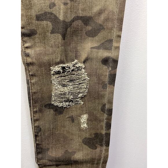Hudson Jeans Womens 27 Green Brown Camo Krista Ankle Super Skinny Stretch - Picture 10 of 10